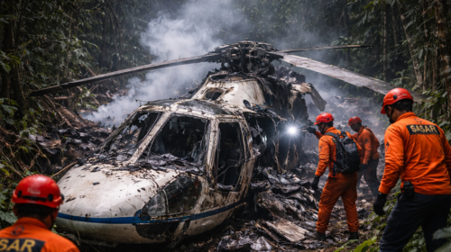 ইন্দোনেশিয়ায় হেলিকপ্টার দুর্ঘটনা, ৮ আরোহীর মর্মান্তিক মৃত্যু